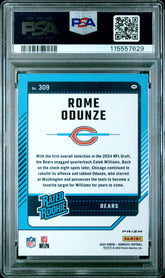 2024 Panini Donruss Rome Odunze #309 Optic Preview Red Pandora PSA 9